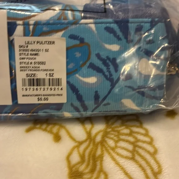 NWT Lilly Pultizer Breezy Aqua Best Fronds Forever Blue, Pink & White - Picture 5 of 5